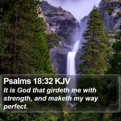Psalms 18:32 KJV Bible Verse Image