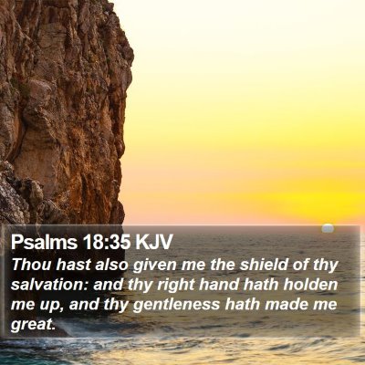 Psalms 18:35 KJV Bible Verse Image