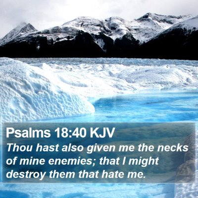 Psalms 18:40 KJV Bible Verse Image