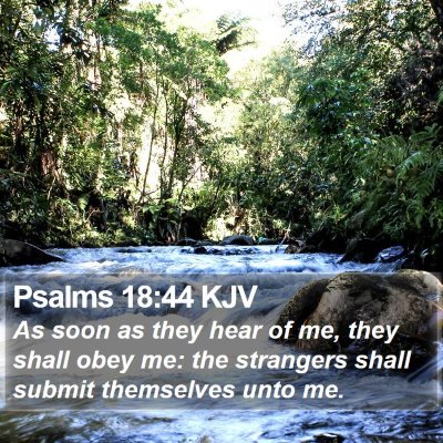 Psalms 18:44 KJV Bible Verse Image