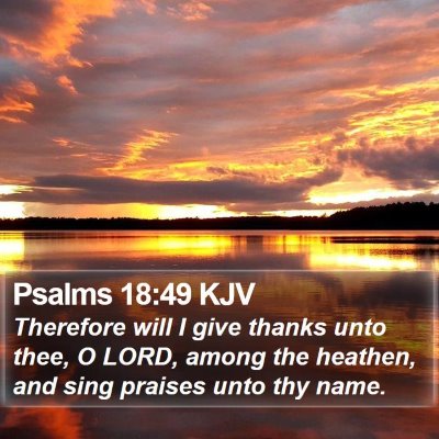 Psalms 18:49 KJV Bible Verse Image
