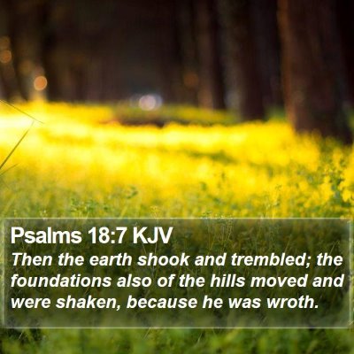 Psalms 18:7 KJV Bible Verse Image