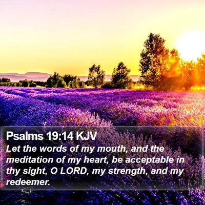 Psalms 19:14 KJV Bible Verse Image