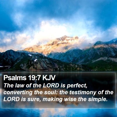 Psalms 19:7 KJV Bible Verse Image