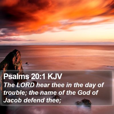 Psalms 20:1 KJV Bible Verse Image