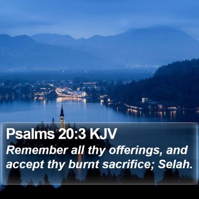 Psalms 20:3 KJV Bible Verse Image