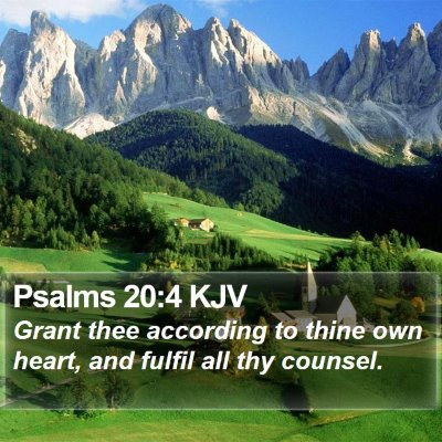 Psalms 20:4 KJV Bible Verse Image