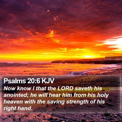 Psalms 20:6 KJV Bible Verse Image