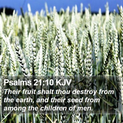 Psalms 21:10 KJV Bible Verse Image