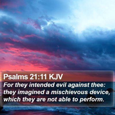Psalms 21:11 KJV Bible Verse Image