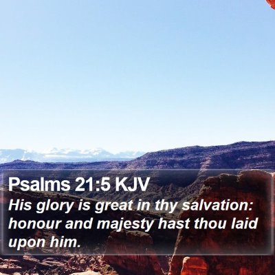Psalms 21:5 KJV Bible Verse Image