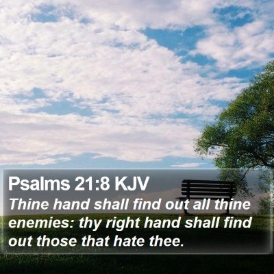 Psalms 21:8 KJV Bible Verse Image