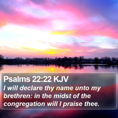 Psalms 22:22 KJV Bible Verse Image