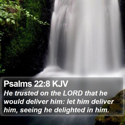 Psalms 22:8 KJV Bible Verse Image