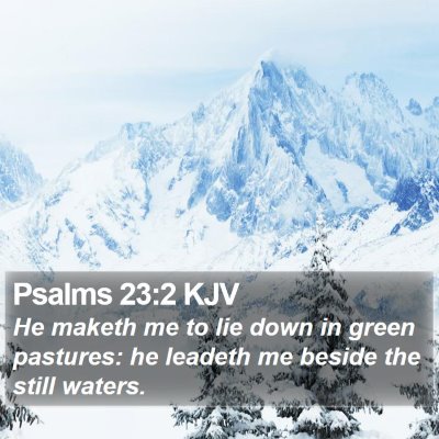 Psalms 23:2 KJV Bible Verse Image