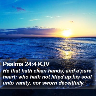 Psalms 24:4 KJV Bible Verse Image