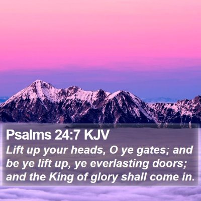 Psalms 24:7 KJV Bible Verse Image