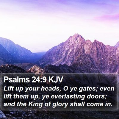 Psalms 24:9 KJV Bible Verse Image