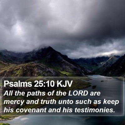 Psalms 25:10 KJV Bible Verse Image