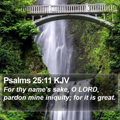 Psalms 25:11 KJV Bible Verse Image