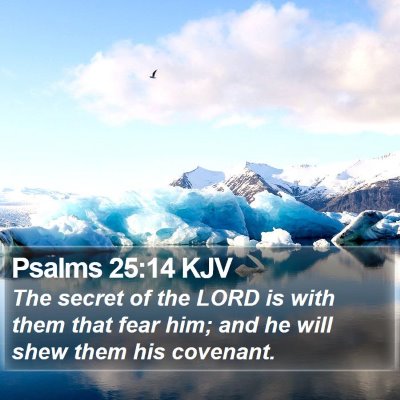 Psalms 25:14 KJV Bible Verse Image