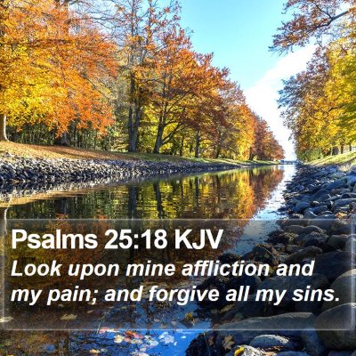 Psalms 25:18 KJV Bible Verse Image