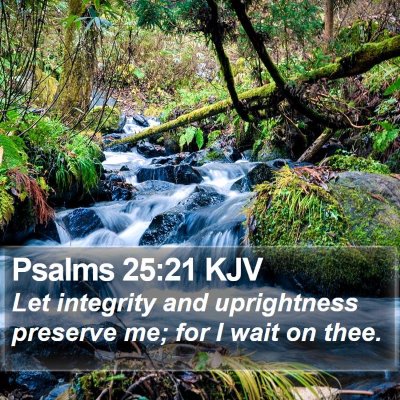 Psalms 25:21 KJV Bible Verse Image