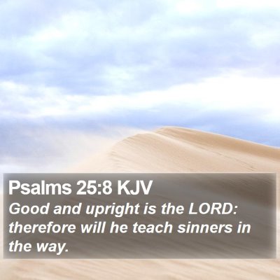 Psalms 25:8 KJV Bible Verse Image