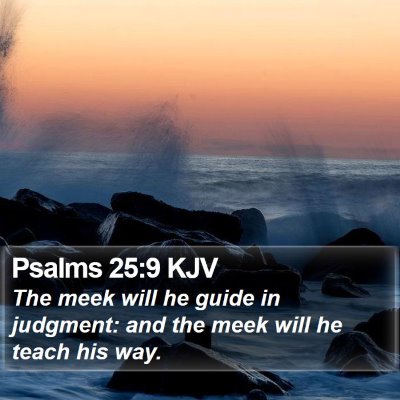 Psalms 25:9 KJV Bible Verse Image