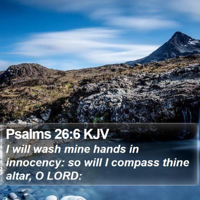 Psalms 26:6 KJV Bible Verse Image