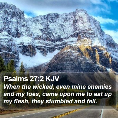 Psalms 27:2 KJV Bible Verse Image