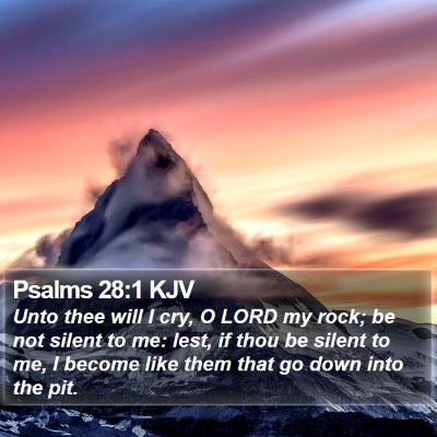 Psalms 28:1 KJV Bible Verse Image
