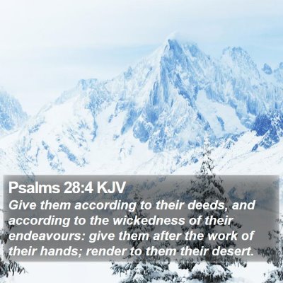 Psalms 28:4 KJV Bible Verse Image