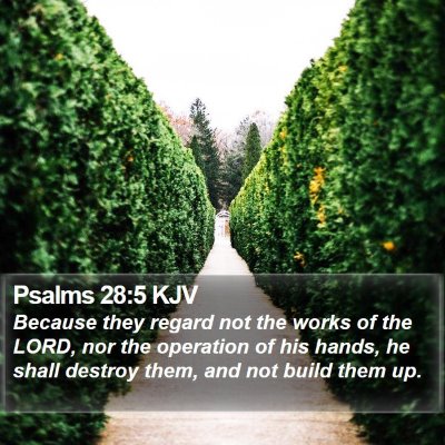 Psalms 28:5 KJV Bible Verse Image