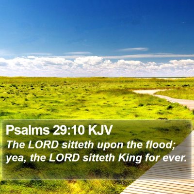 Psalms 29:10 KJV Bible Verse Image