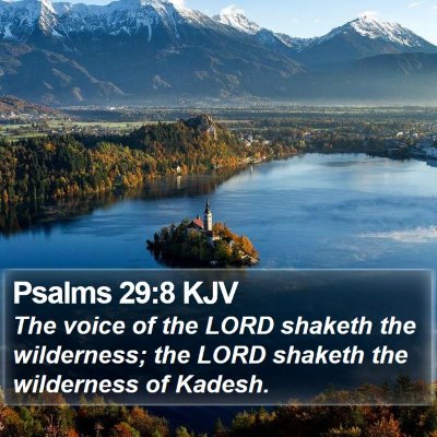 Psalms 29:8 KJV Bible Verse Image