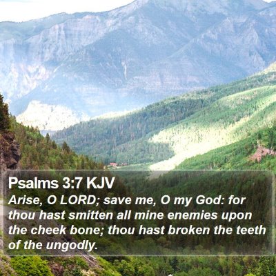 Psalms 3:7 KJV Bible Verse Image