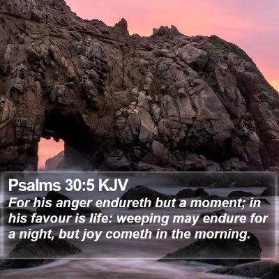 Psalms 30:5 KJV Bible Verse Image