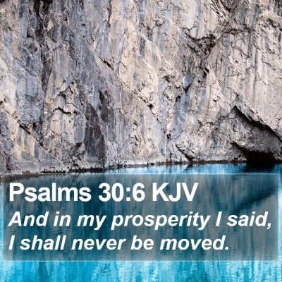 Psalms 30:6 KJV Bible Verse Image