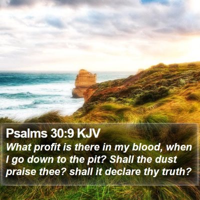 Psalms 30:9 KJV Bible Verse Image