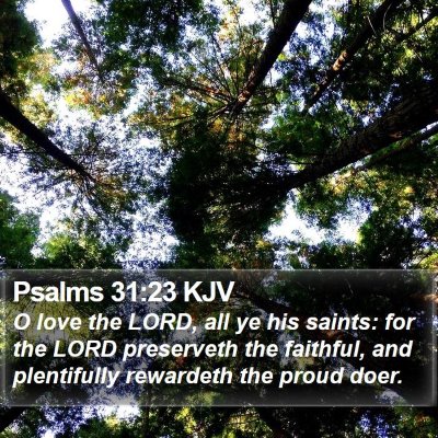 Psalms 31:23 KJV Bible Verse Image