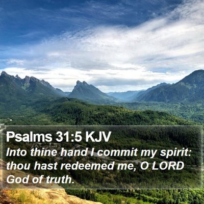 Psalms 31:5 KJV Bible Verse Image