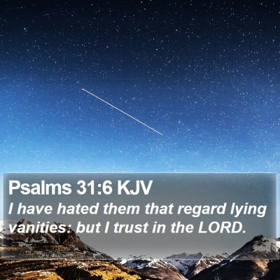 Psalms 31:6 KJV Bible Verse Image