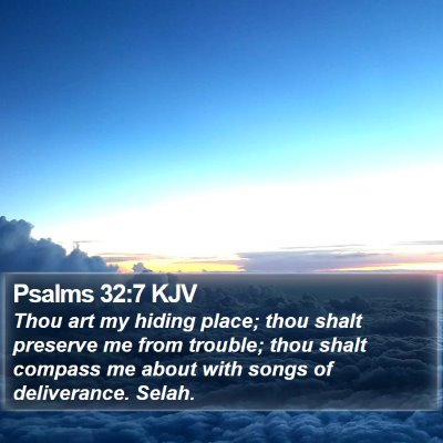 Psalms 32:7 KJV Bible Verse Image