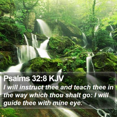 Psalms 32:8 KJV Bible Verse Image