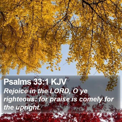 Psalms 33:1 KJV Bible Verse Image