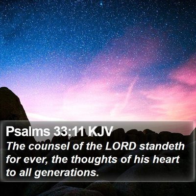 Psalms 33:11 KJV Bible Verse Image
