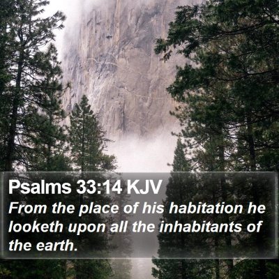 Psalms 33:14 KJV Bible Verse Image
