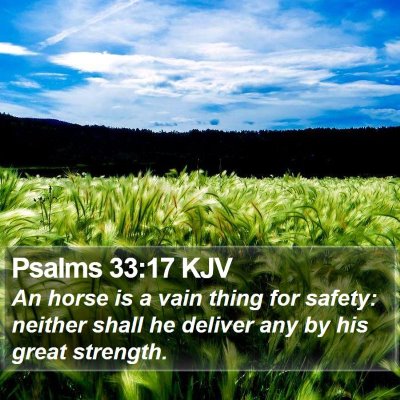 Psalms 33:17 KJV Bible Verse Image