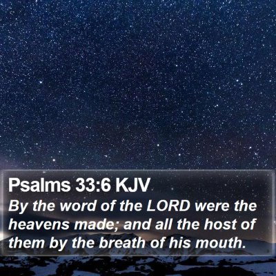Psalms 33:6 KJV Bible Verse Image